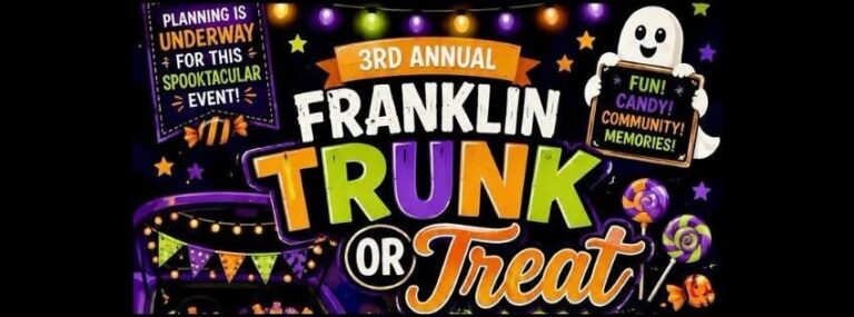 Flyer for 3rd Annual Franklin Trunk or Treat