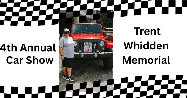 Flyer for 4th Annual Trent Whidden Memorial Car Show
