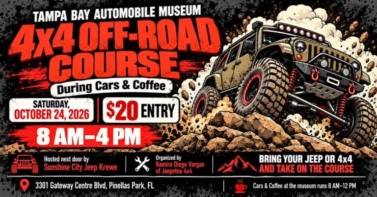 Flyer for 4×4 Off-Road Course During Cars & Coffee
