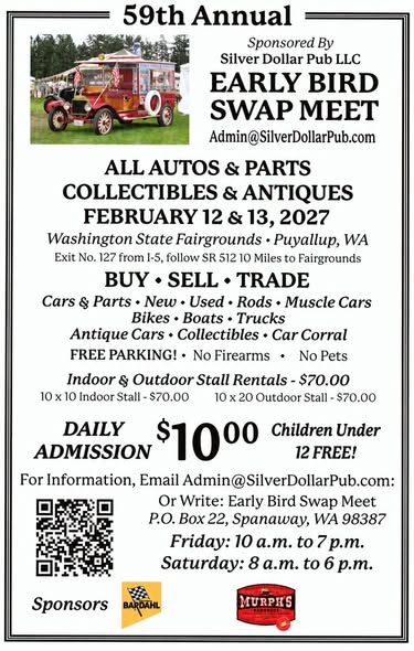 Flyer for 59th Annual Early Bird Swap Meet