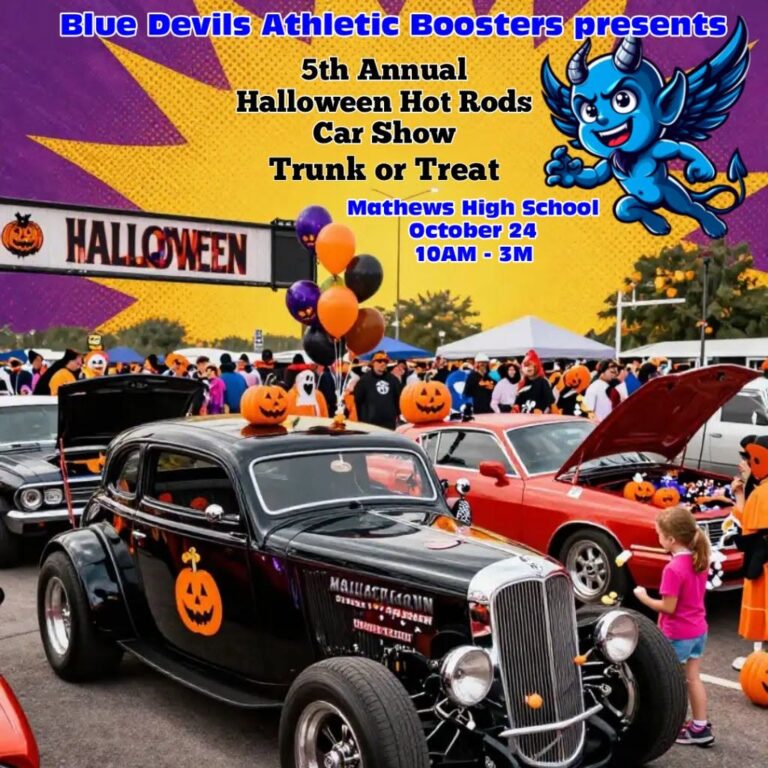 Flyer for 5th Annual Halloween Hot Rods Car Show & Trunk-or-Treat