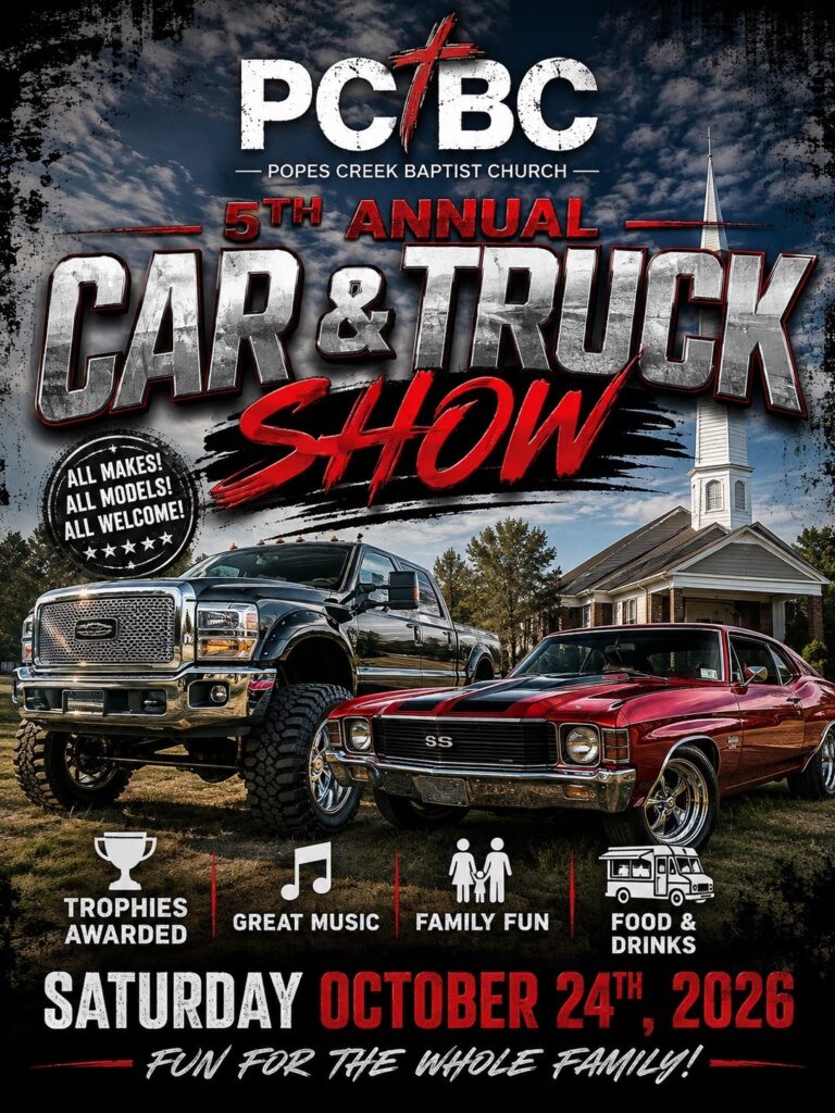 Flyer for 5th Annual PCBC Car and Truck Show