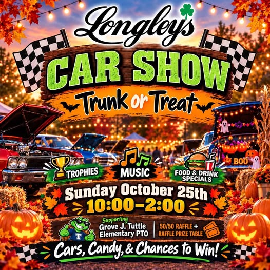 Flyer for Longley’s Car Show Trunk Or Treat