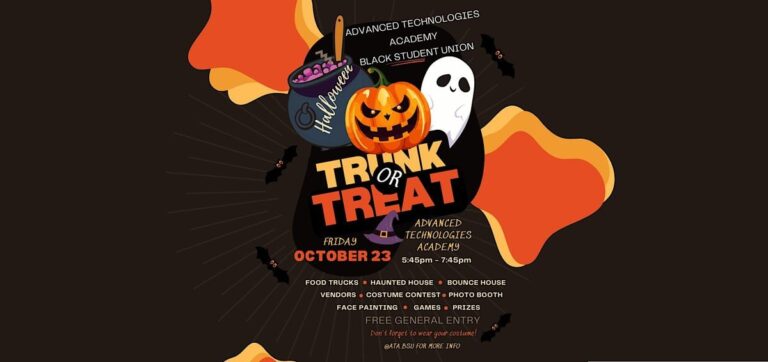Flyer for Advanced Technologies Academy Halloween Trunk or Treat