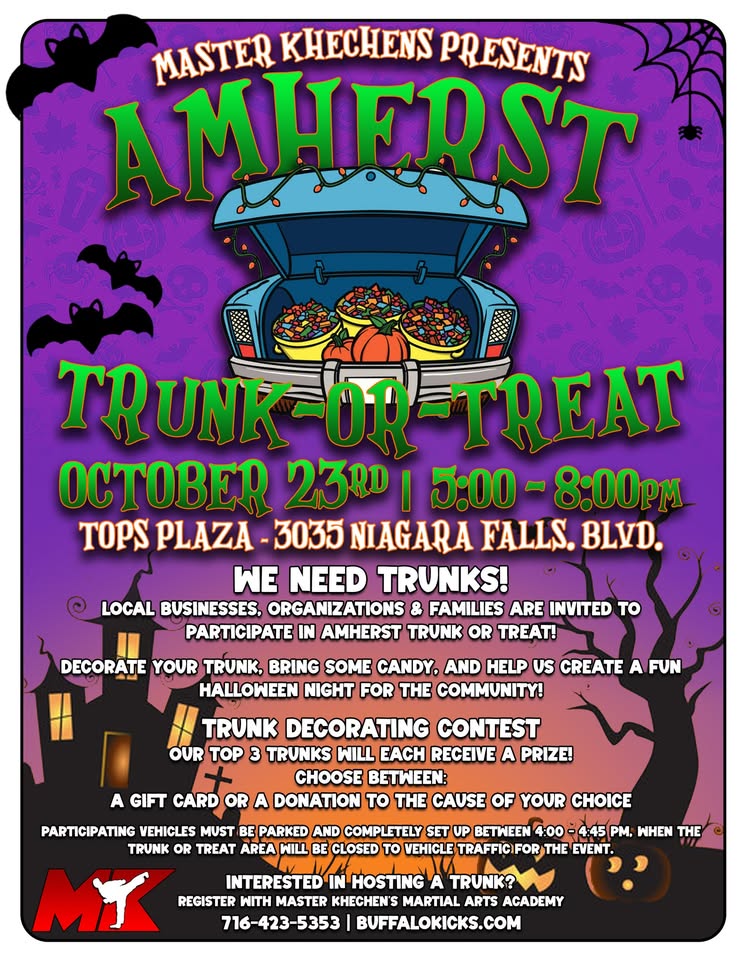 Flyer for Amherst Trunk-or-Treat
