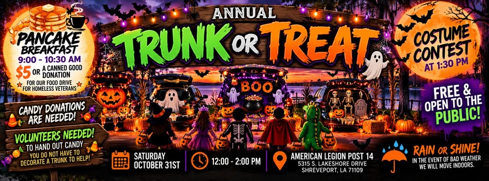 Annual Trunk or Treat at American Legion Post 14 Graphic