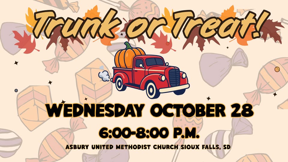 Asbury United Methodist Church Trunk or Treat Graphic