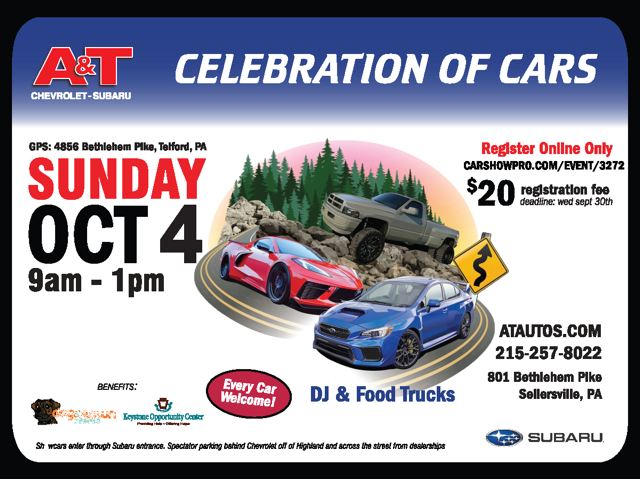 Flyer for A&T Chevrolet-Subaru Celebration of Cars
