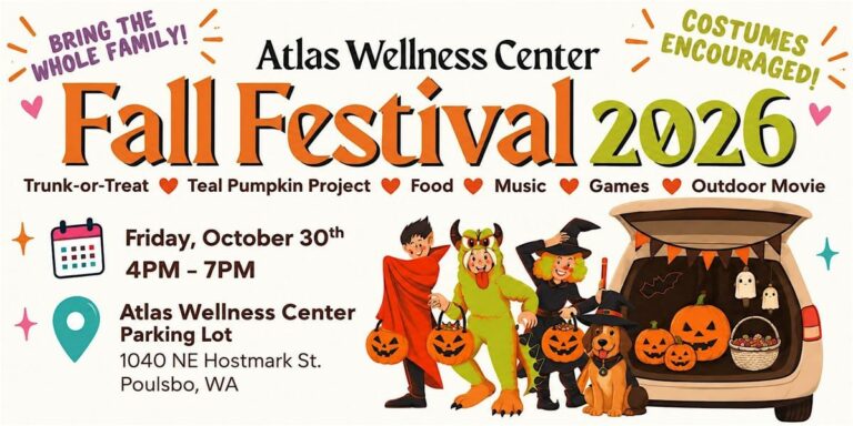 Flyer for Atlas Wellness Center Fall Festival 2026