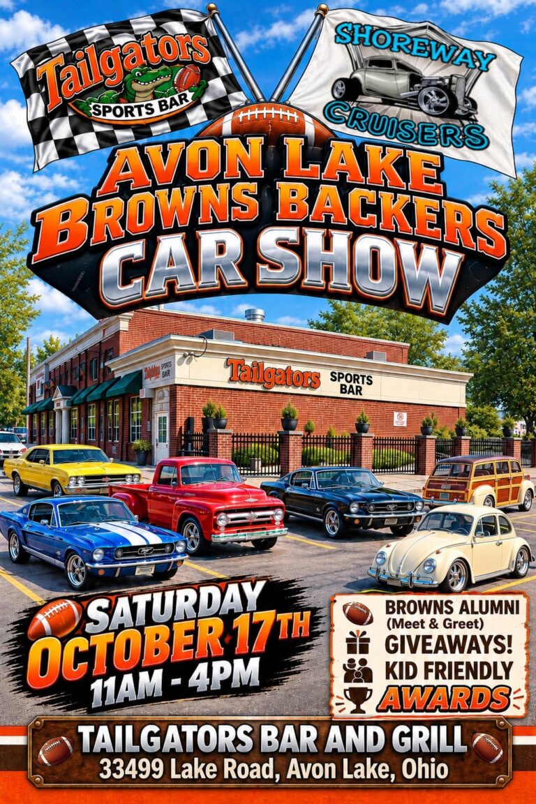 Flyer for Avon Lake Browns Backers Car Show