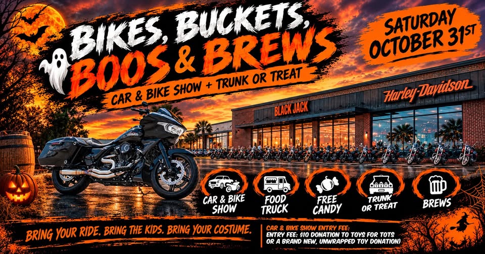 Bikes, Buckets, Boos & Brews Graphic