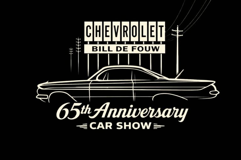 Flyer for Bill DeFOUW Chevrolet 65th Anniversary Car Show