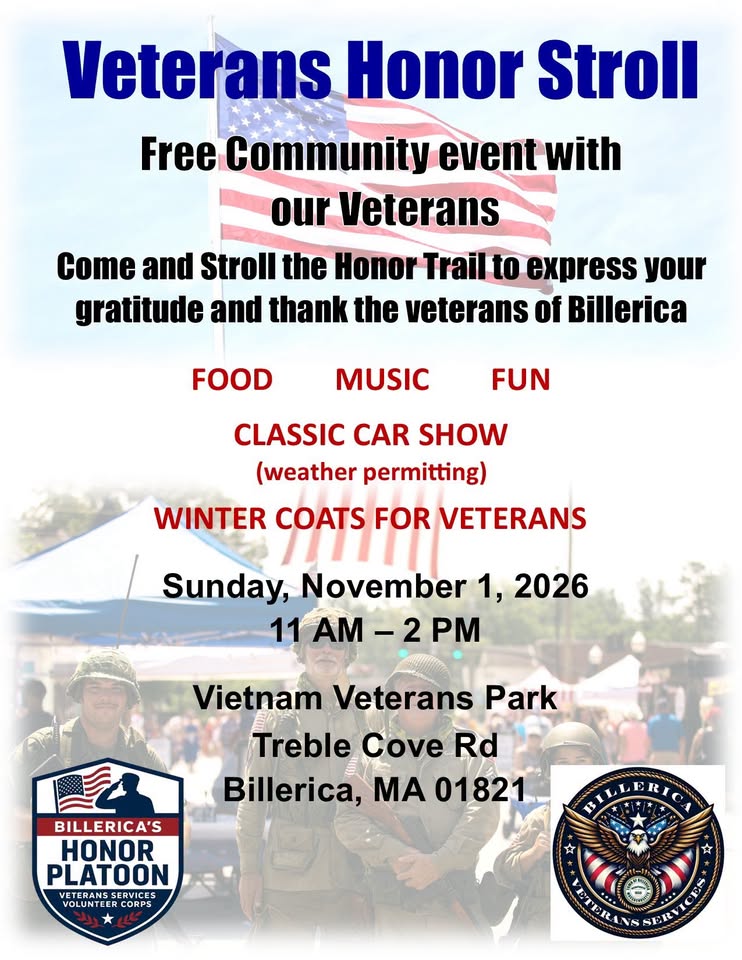 Billerica Honor Platoon Veterans Honor Stroll Graphic