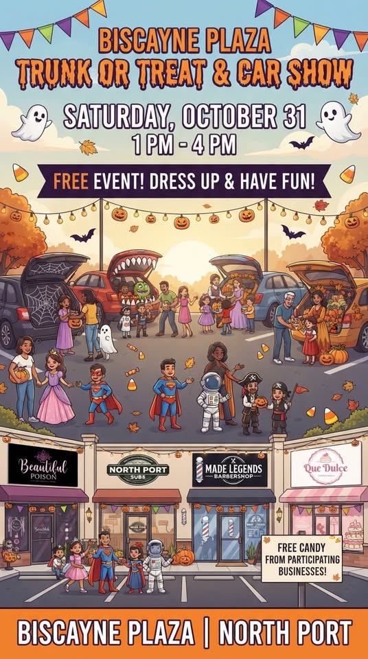 Biscayne Plaza Trunk Or Treat & Car Show Graphic