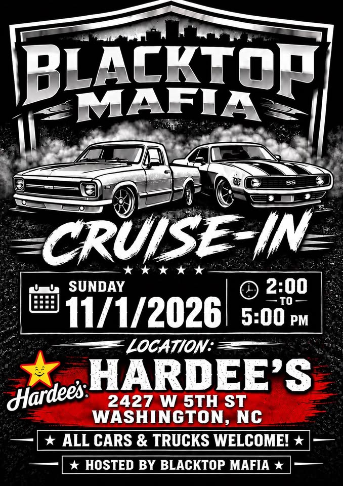 Flyer for Blacktop Mafia Cruise-In