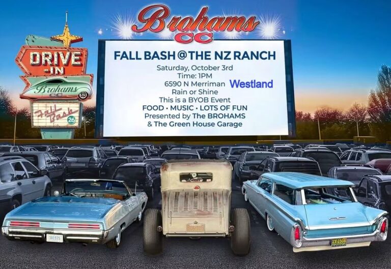 Flyer for Brahams CC Fall Bash at The NZ Ranch