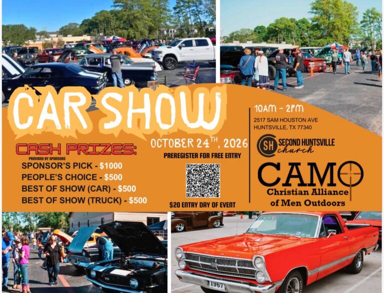 Flyer for Car Show At Second Huntsville Church