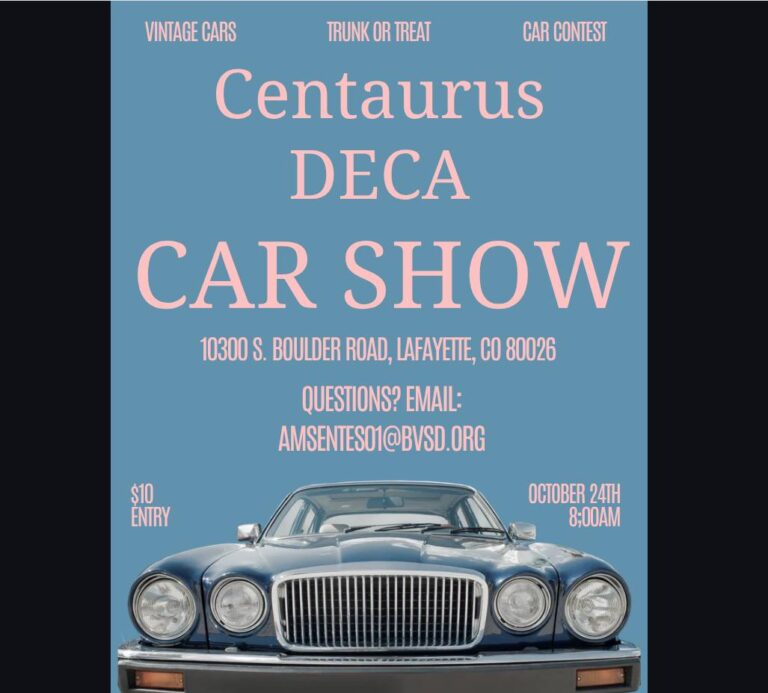 Flyer for Centaurus DECA Car Show