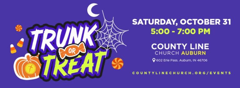 Flyer for County Line Church Auburn Trunk-or-Treat