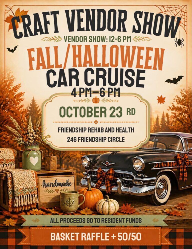 Flyer for Craft Vendor Show Fall / Halloween Car Cruise
