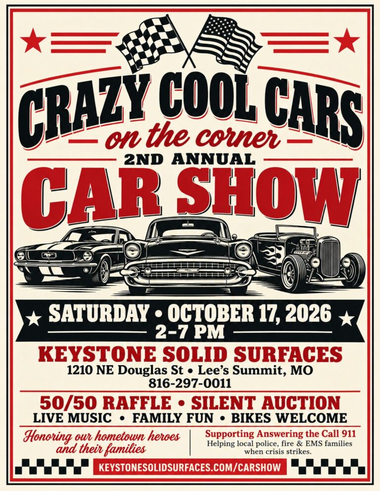 Flyer for Crazy Cool Cars on the Corner 2nd Annual Car Show