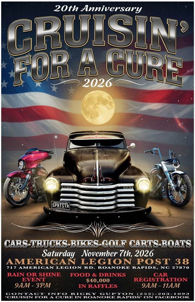 Flyer for Cruisin’ For A Cure at American Legion Post 38
