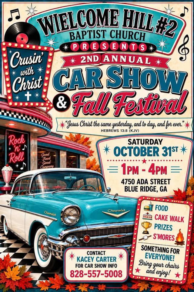 Cruisin’ With Christ Car Show & Fall Festival Graphic