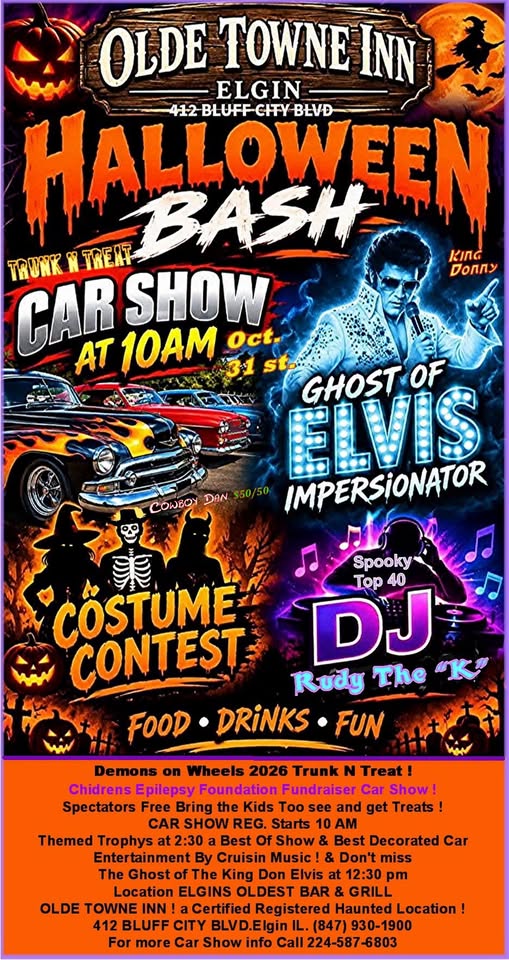 Flyer for Demons on Wheels Halloween Bash Car Show