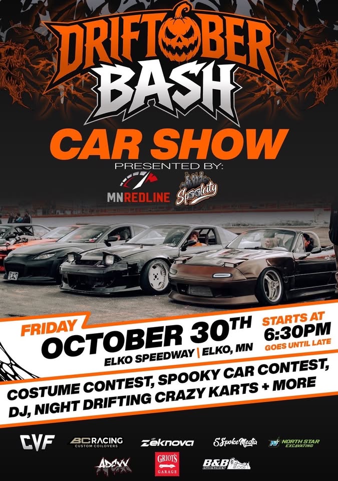 Flyer for Driftober Bash Car Show