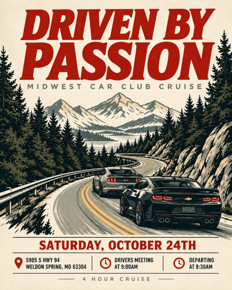 Flyer for Driven by Passion MCC Fall Cruise
