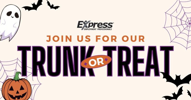 Flyer for Express Employment Professionals Trunk or Treat