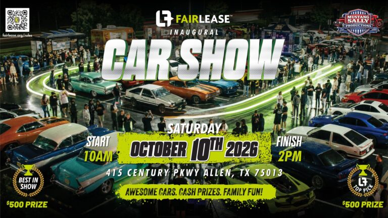 Flyer for FairLease Inaugural Car Show
