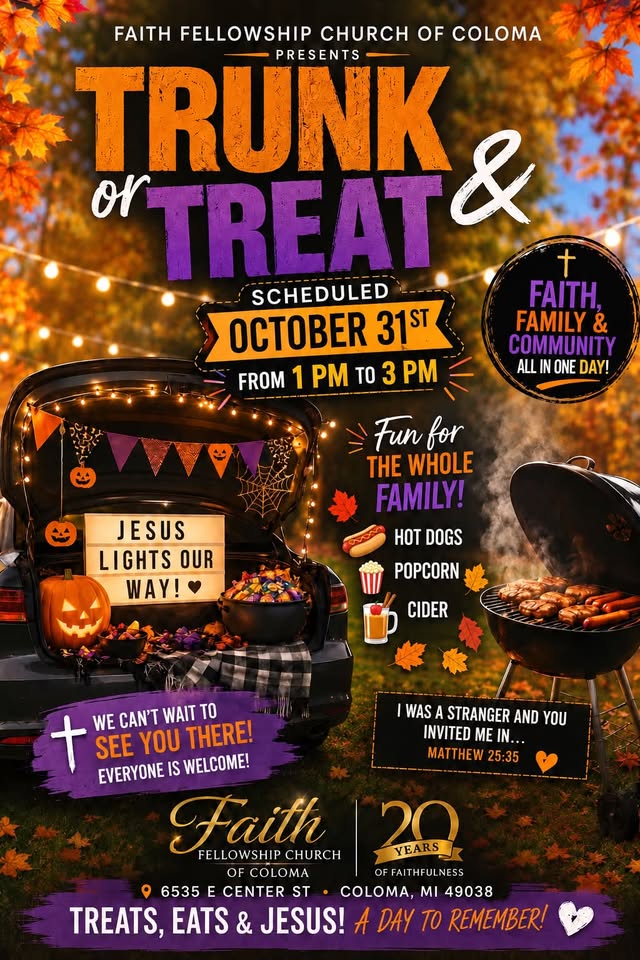 Faith Fellowship Church of Coloma Trunk or Treat Graphic