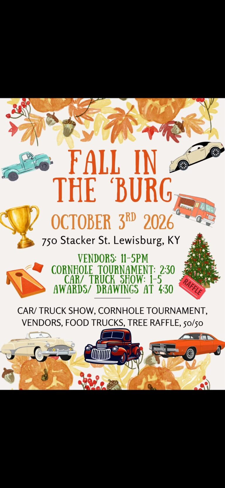 Flyer for Fall in the ‘Burg