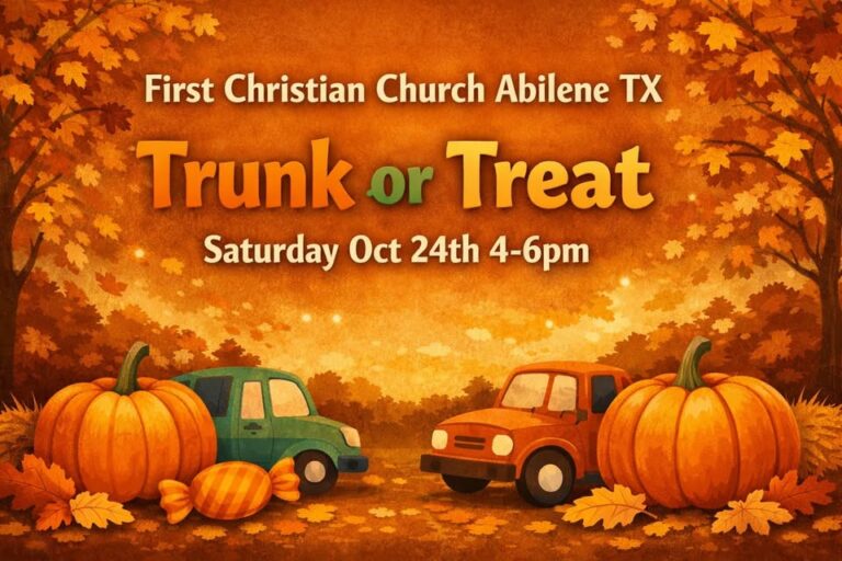 Flyer for First Christian Church Abilene TX Trunk or Treat