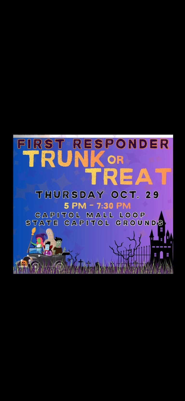 Flyer for First Responder Trunk or Treat
