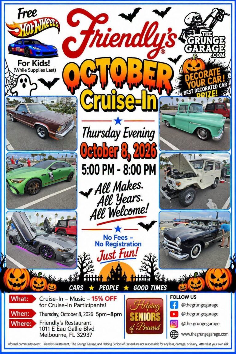 Flyer for Friendly’s October Cruise-In