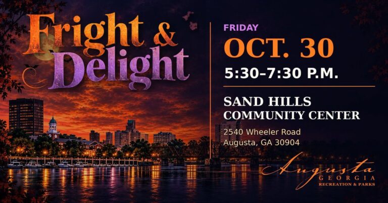 Flyer for Fright & Delight: Trunk or Treat at Sand Hills Community Center