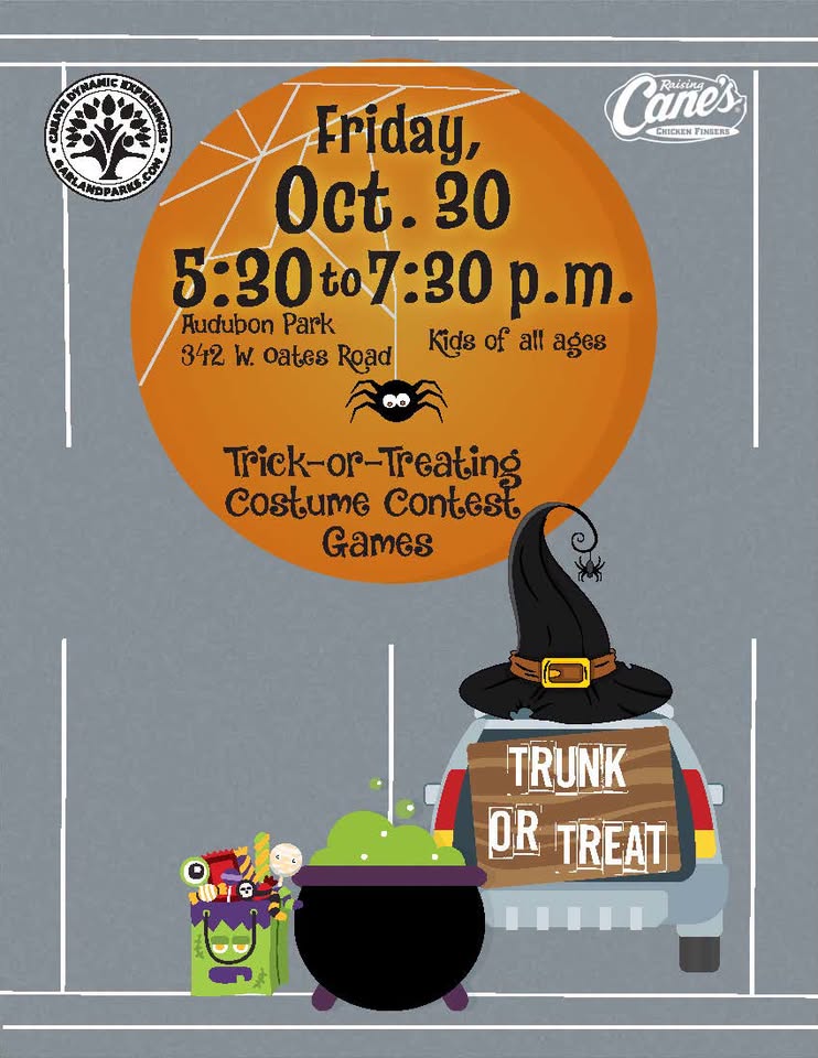 Garland Parks and Recreation Trunk or Treat Graphic