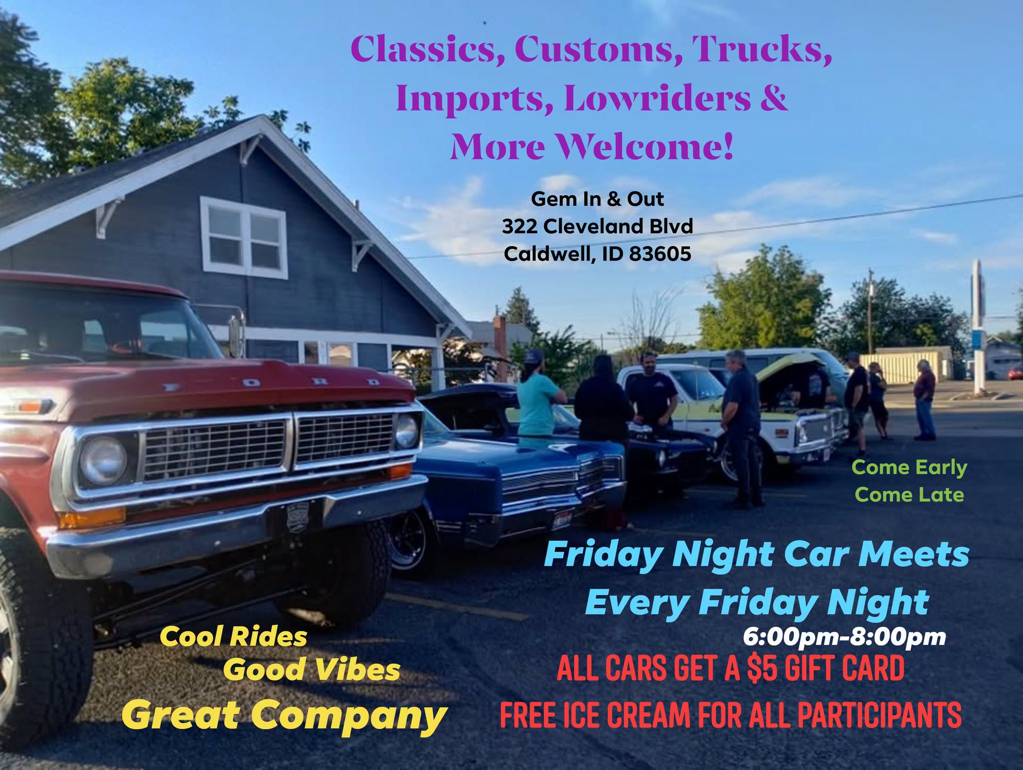 Gem In & Out Friday Night Car Meets Graphic