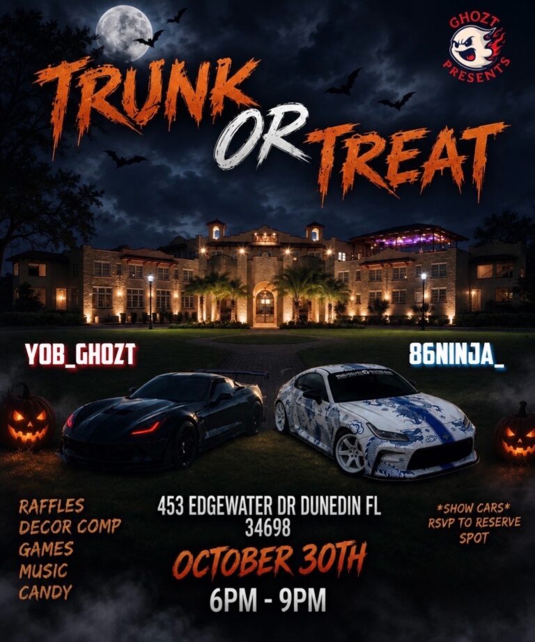 Flyer for Ghozt Presents Trunk or Treat Car Show