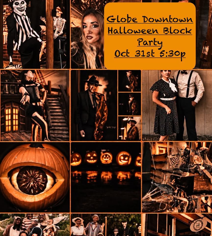 Globe Downtown Halloween Block Party Graphic
