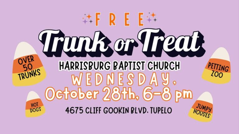 Flyer for Harrisburg Baptist Church Trunk or Treat
