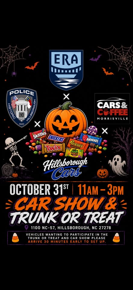 Flyer for Hillsborough Cars Car Show & Trunk or Treat