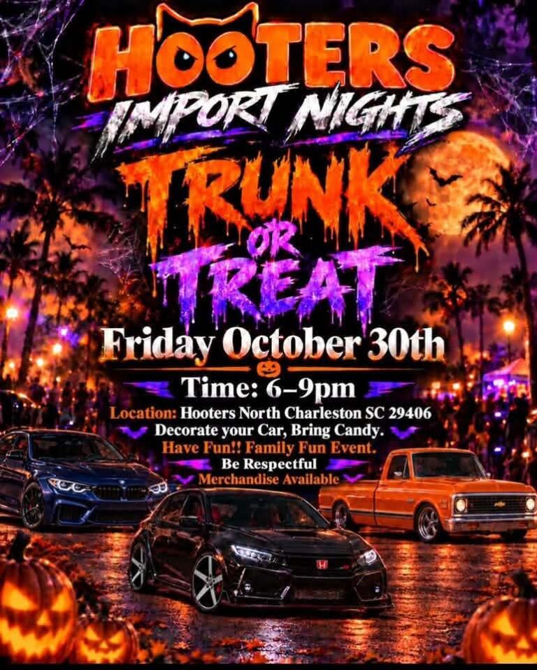 Flyer for Hooters Import Nights Trunk or Treat