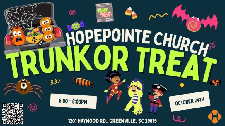 Flyer for HopePointe Church Trunk or Treat