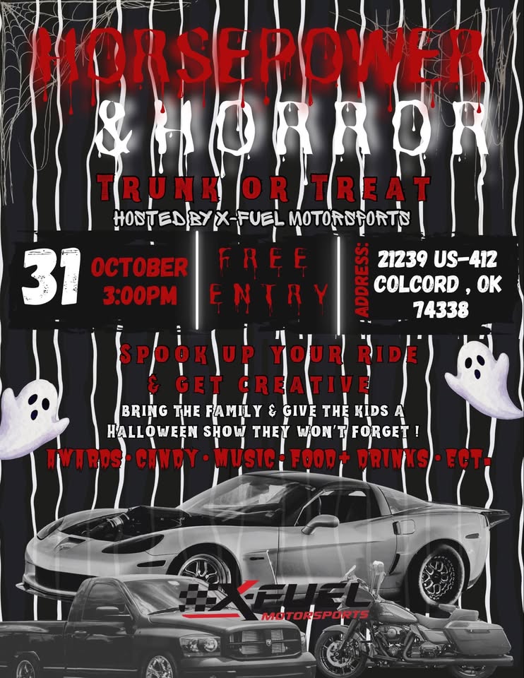 Horsepower & Horror Trunk Or Treat Graphic