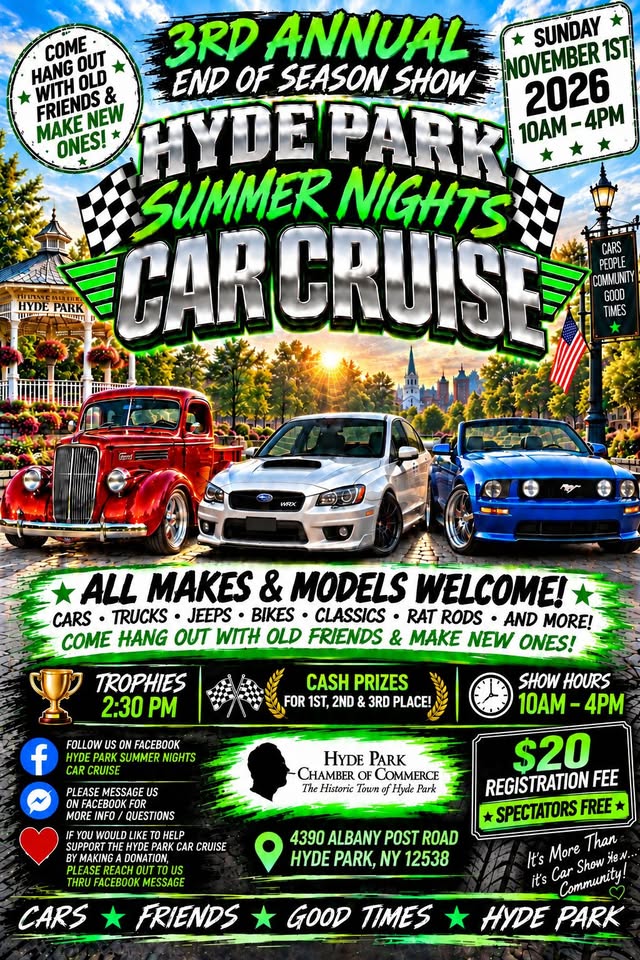 Hyde Park Summer Nights Car Cruise Graphic