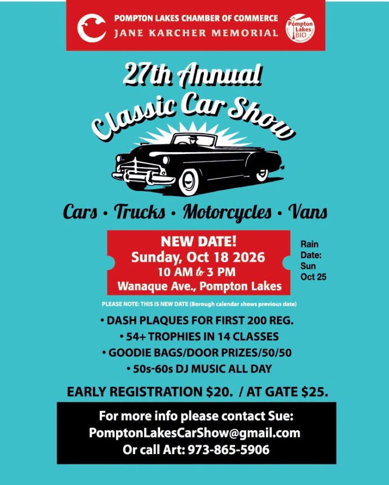 Flyer for Jane Karcher Memorial 27th Annual Classic Car Show