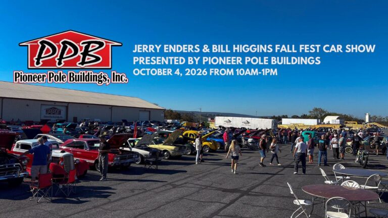 Flyer for Jerry Enders & Bill Higgins Fall Fest Car Show